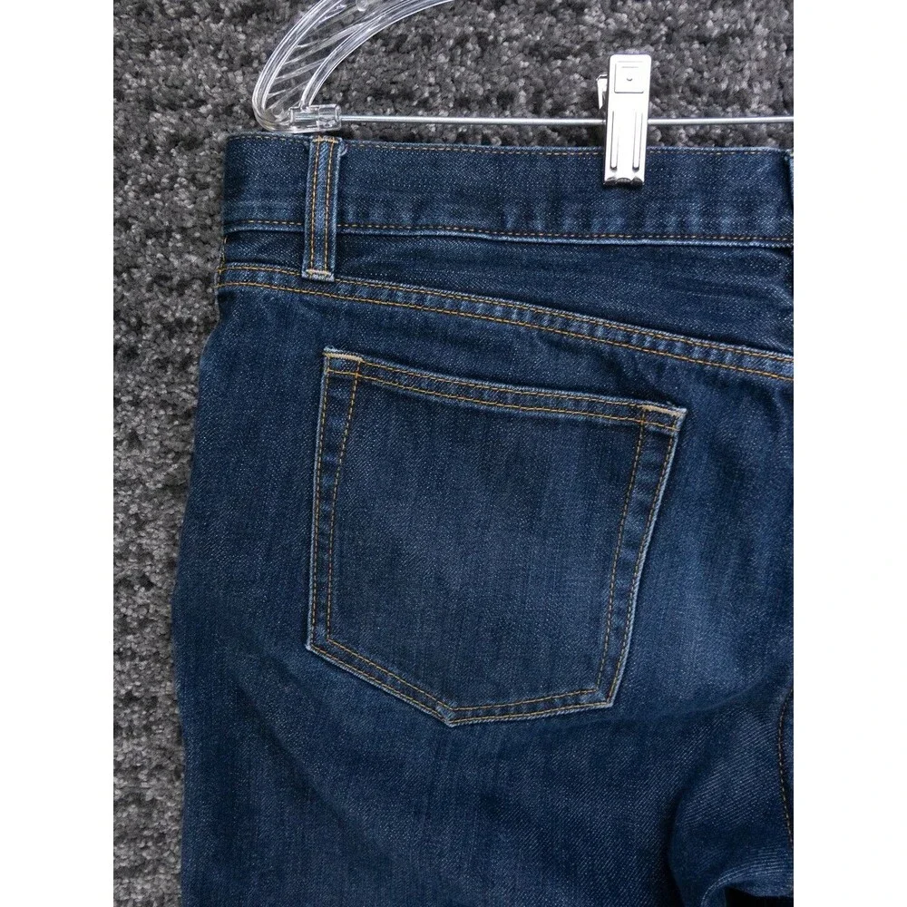 J Crew Jeans Mens 36x34 (Tag 34x34) Blue Urban Slim Cotton Distressed Denim City